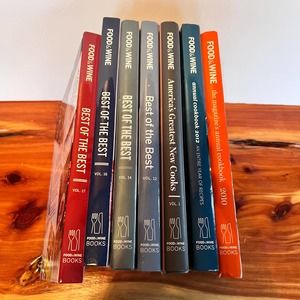 Food & Wine Best Of The Best Book Lot 7 Hardcover Cooking Recipe Kitchen